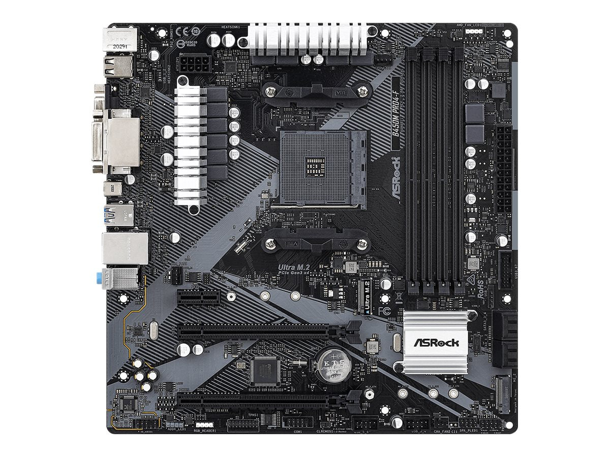 ASRock B450M Pro4-F R2.0 Micro-ATX AM4 AMD B450