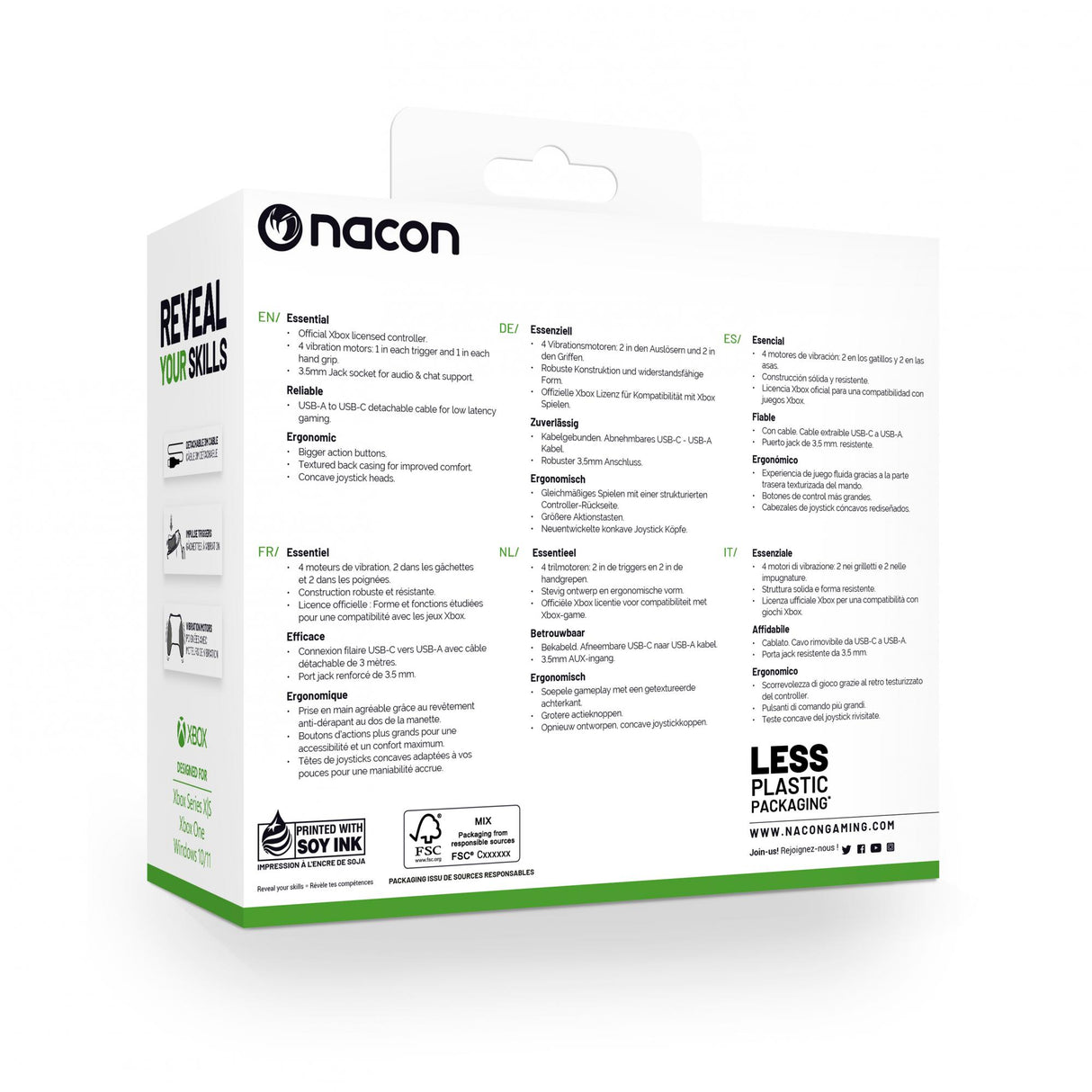 Nacon Entry Level Controller Hvid/Xbox Series X