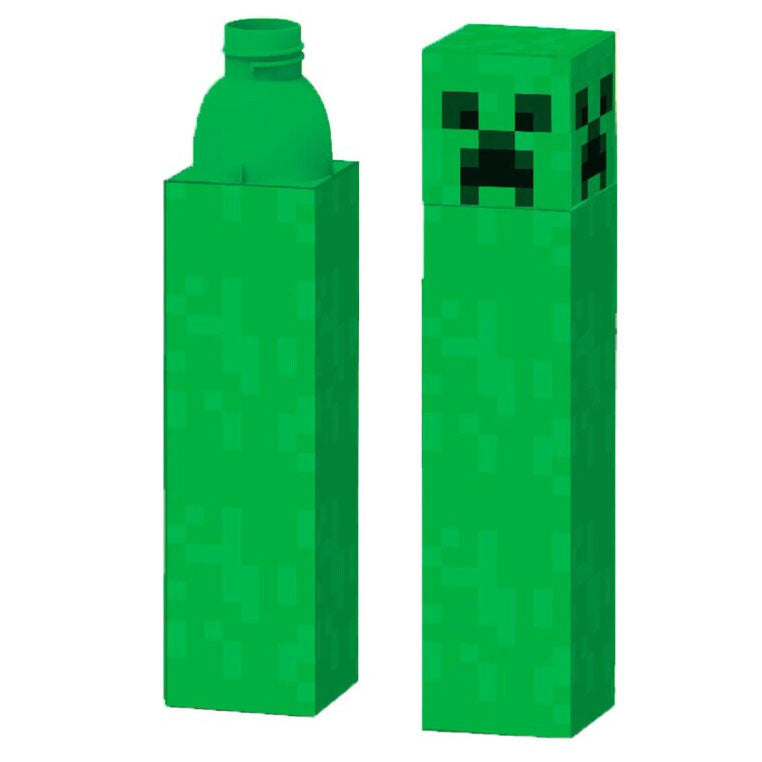 Minecraft Creeper Vattenflaska I Plast, Sportflaska 650 Ml