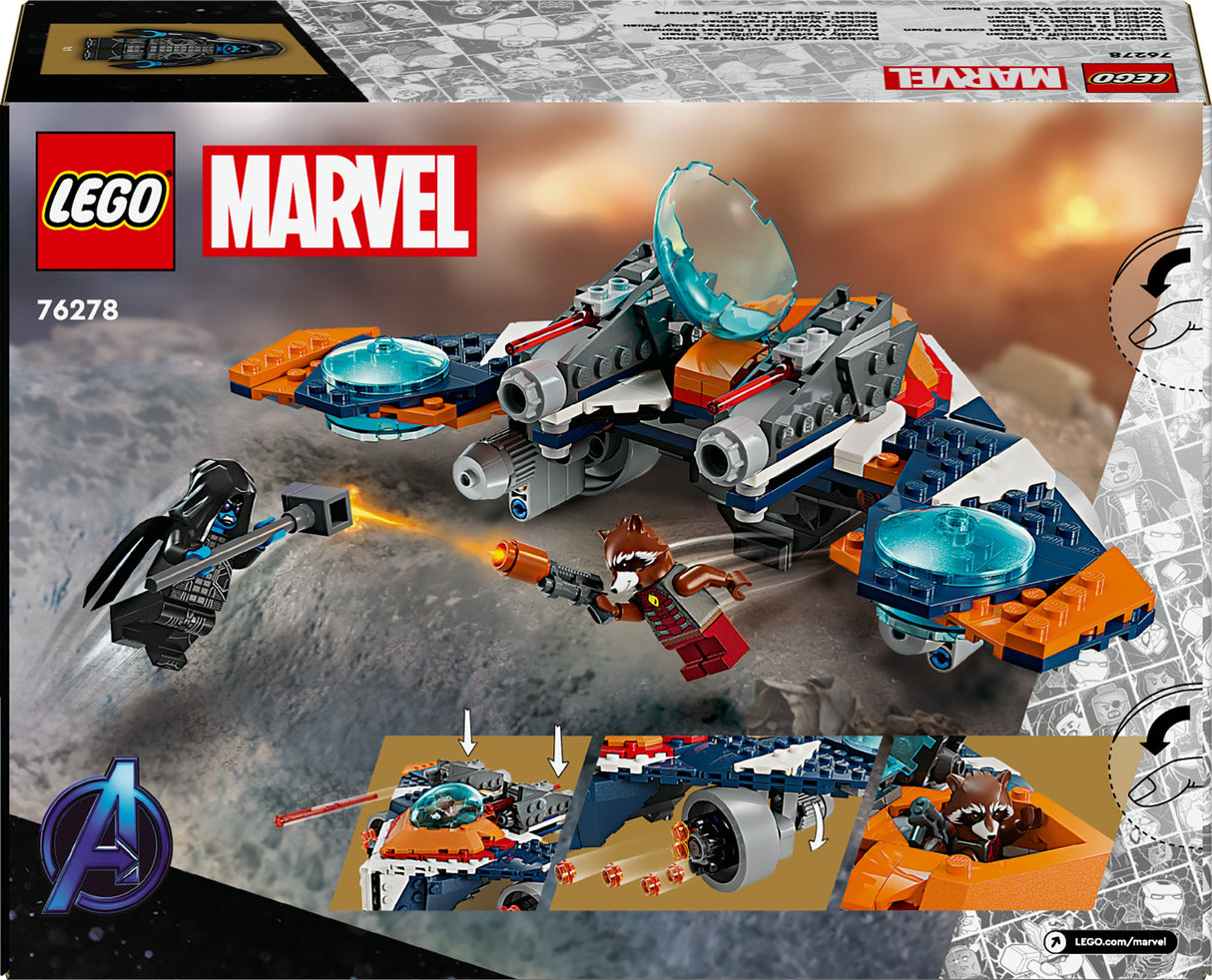 LEGO 76278 Marvel Super Heroes Rockets Spaceship Vs. Ronan, Byggleksak
