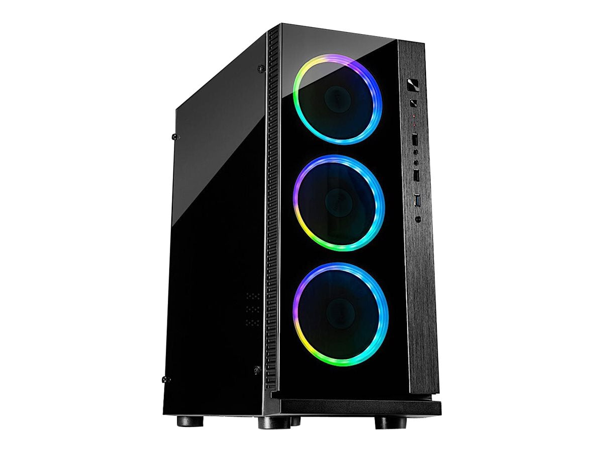 Inter-Tech W-III RGB Tower ATX Ingen strömförsörjning Svart