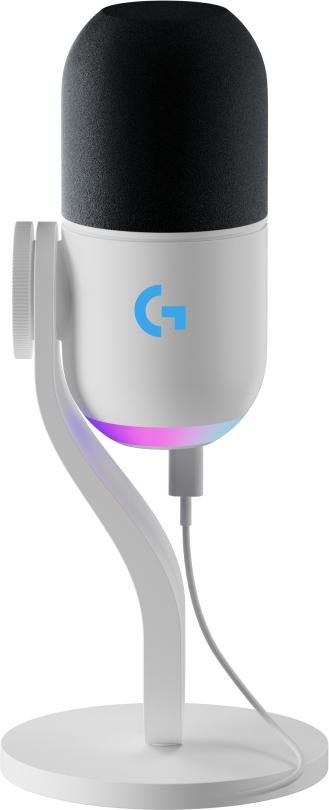 Logitech - Yeti GX Dynamic RGB Gaming Mic Med LIGHTSYNC, Off-white