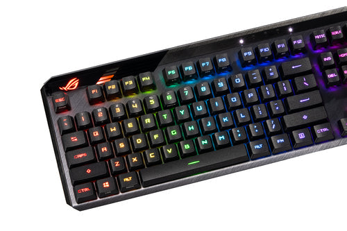 ASUS ROG RX PBT Keycap Set – illustreret i brug