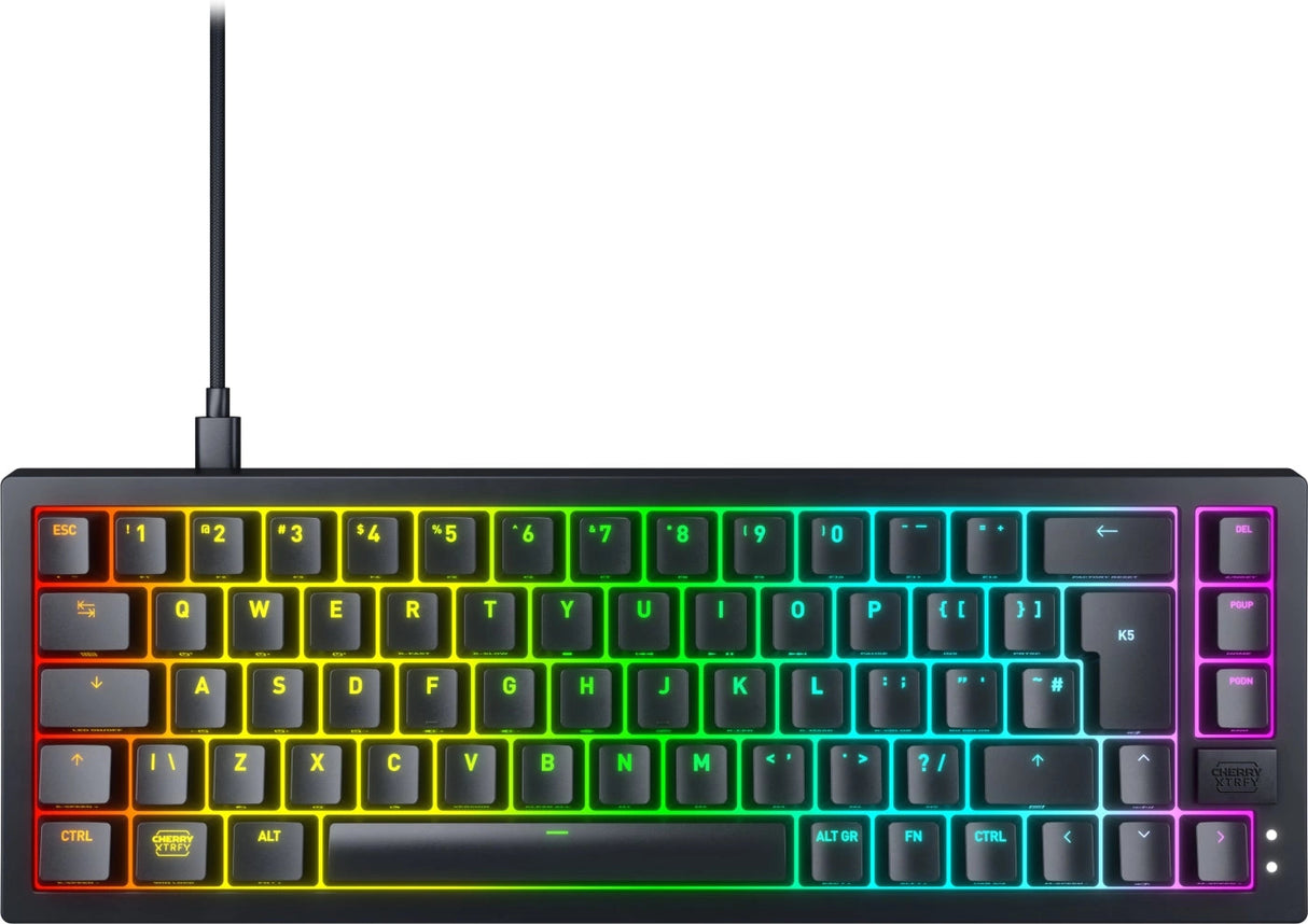 Xtrfy K5V2 RGB, Kompakt Mekaniskt Tangentbord, 65 %, Svart, Nordiskt