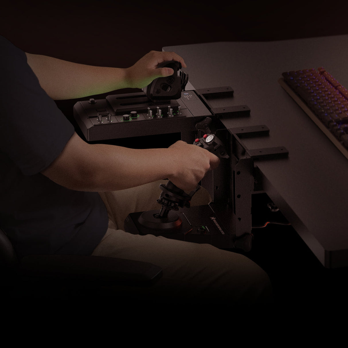 HORI - HORI HOTAS Flight Control System & Mount För PC (Windows 11/10) High-End Flight Stick & Throttle För PC Flight Sims