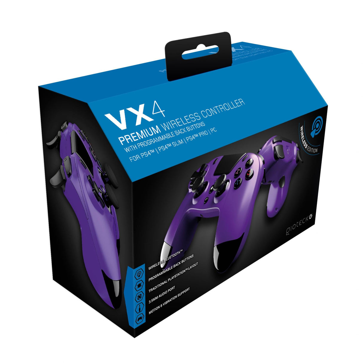 Gioteck VX-4 Wireless Premium BT Controller (lila)