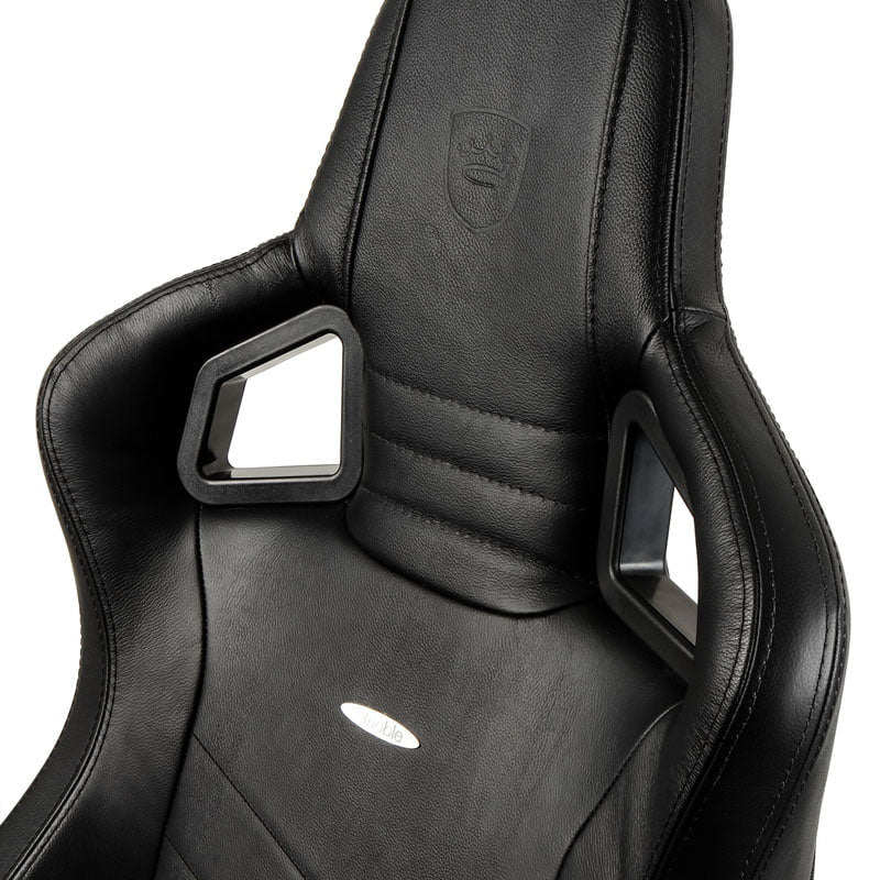 Noblechairs EPIC Äkta Läder Svart/Svart