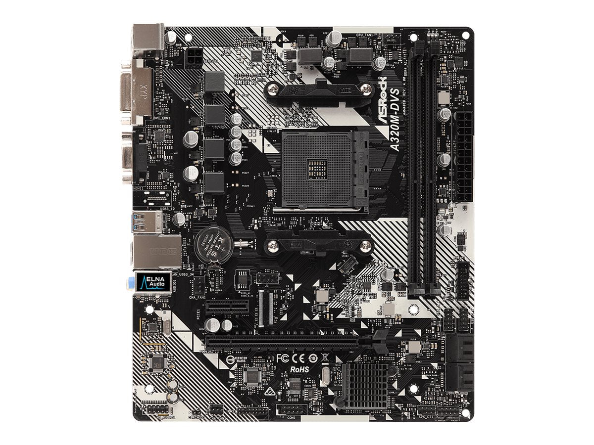 ASRock A320M-DVS R4.0 Micro-ATX AM4 AMD A320