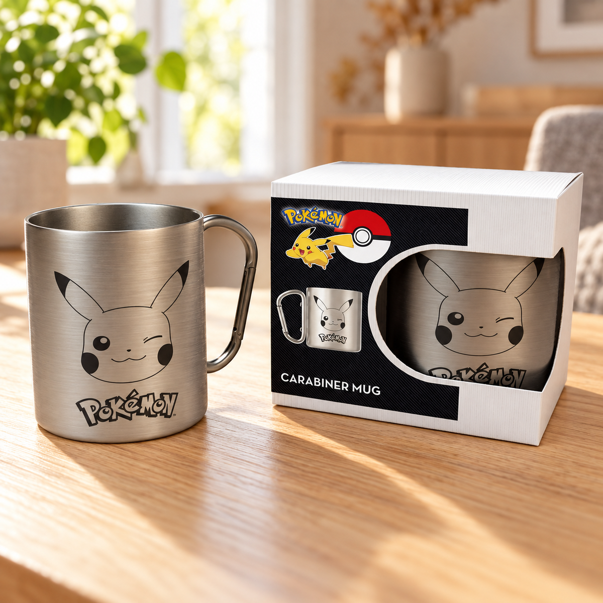 Pokémon Pikachu-krus med karabinhank – 235 ml – stemningsbillede