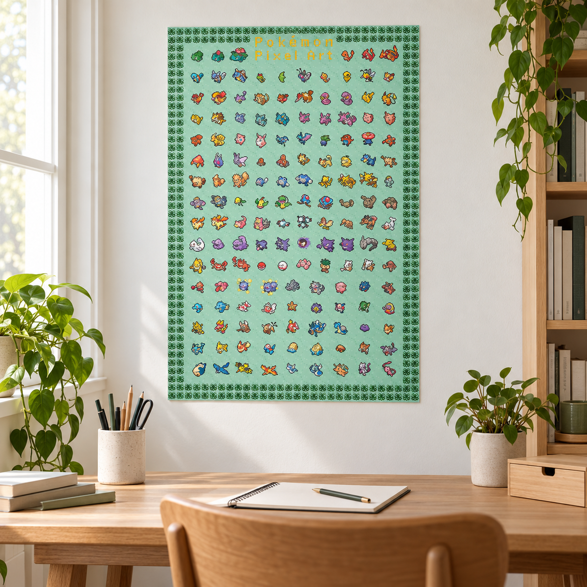 Pokémon maxi-plakat – Pixel Art – stemningsbillede