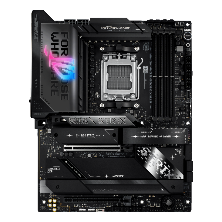 ROG STRIX X870E-E GAMING WIFI – bundkort set forfra
