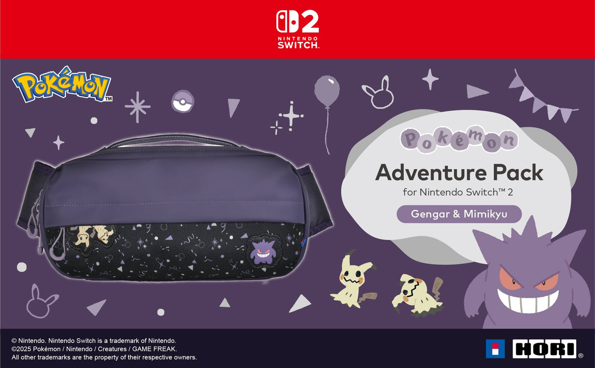 Producentens temabillede – HORI Adventure Pack – Gengar & Mimikyu – Switch 2 – lilla