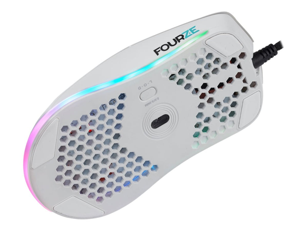 Fourze GM800 Gaming Mus RGB Hvid