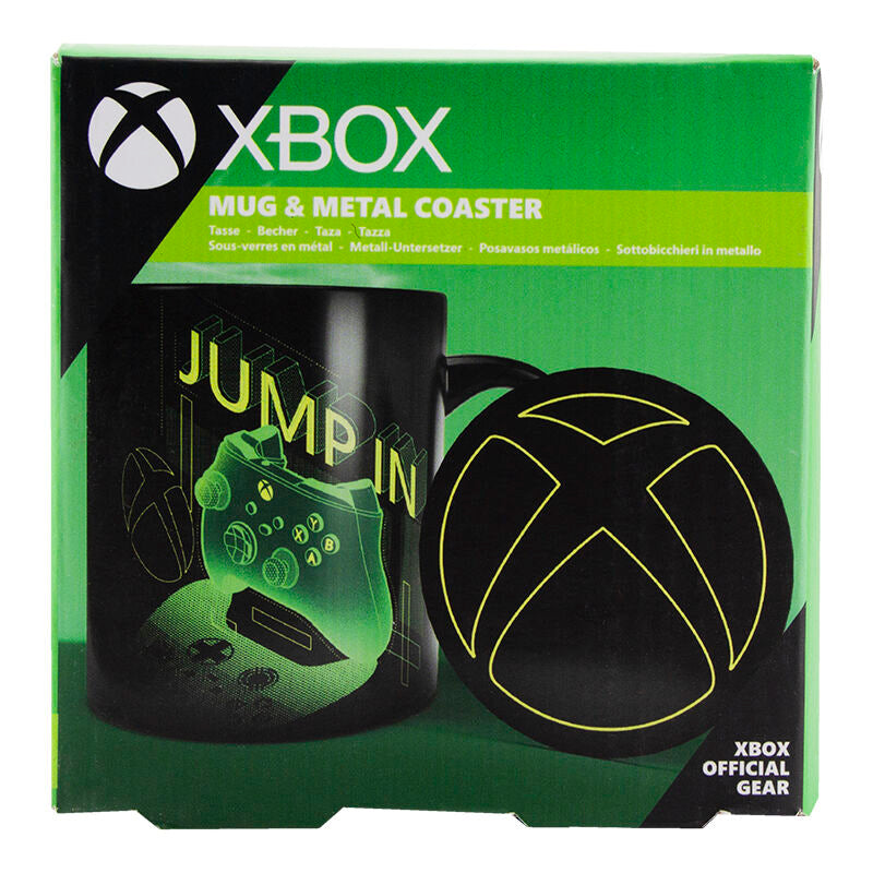 Xbox-mugg och metallunderläggset 300 ml
