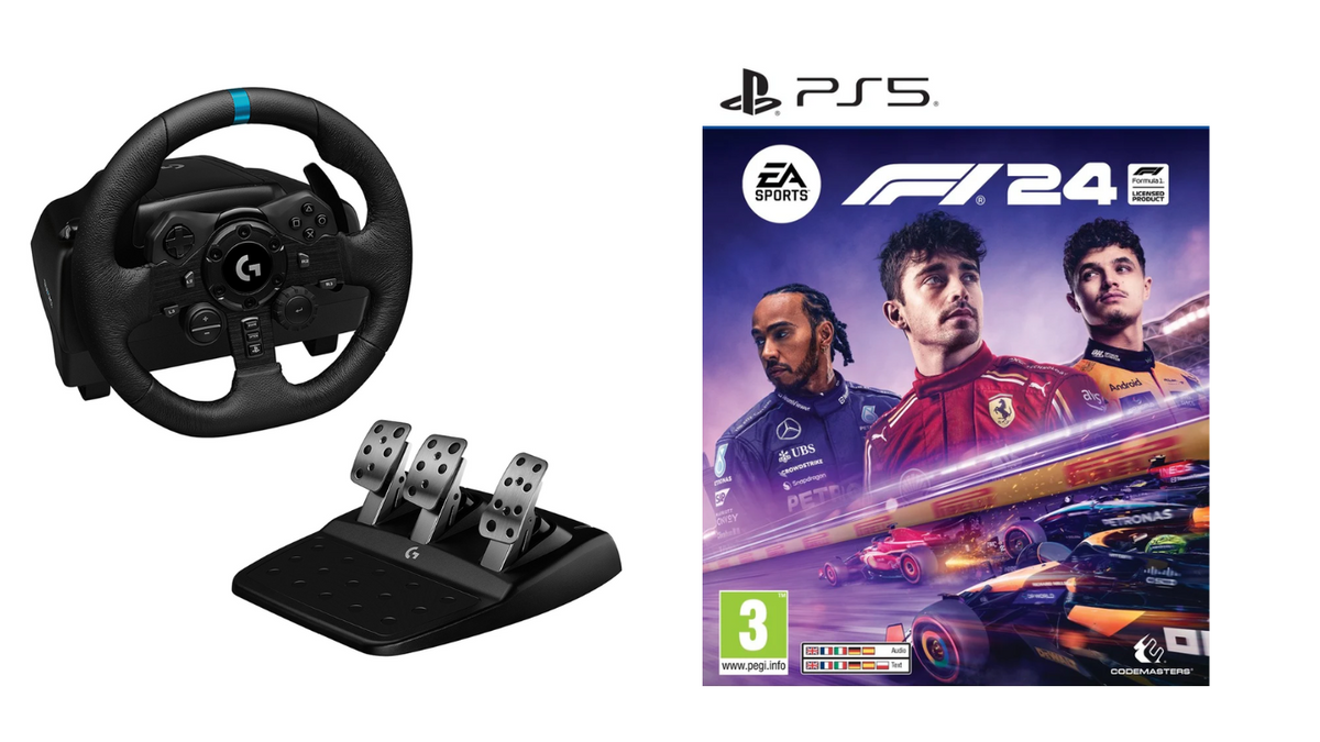 Logitech - G923 Racing Wheel and Pedals for PS5 - Bundle with F1 24 PS5 Logitech