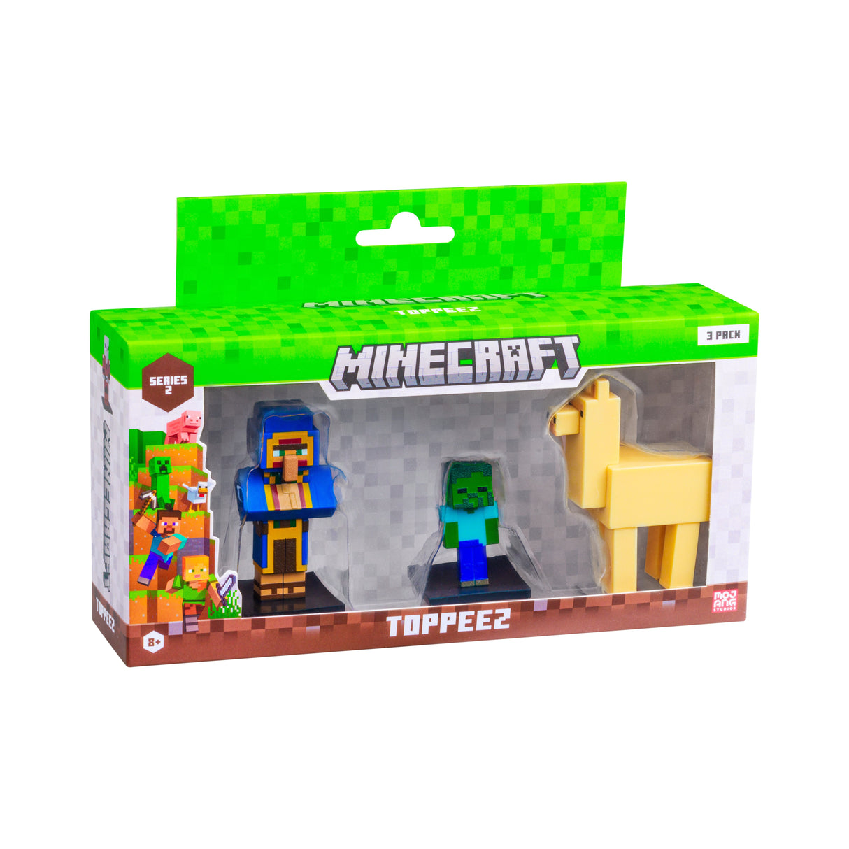 Minecraft - 3D 6 cm Figure 3 pack S2 - Traveling Wanderer, Baby Zombie and Llama Minecraft