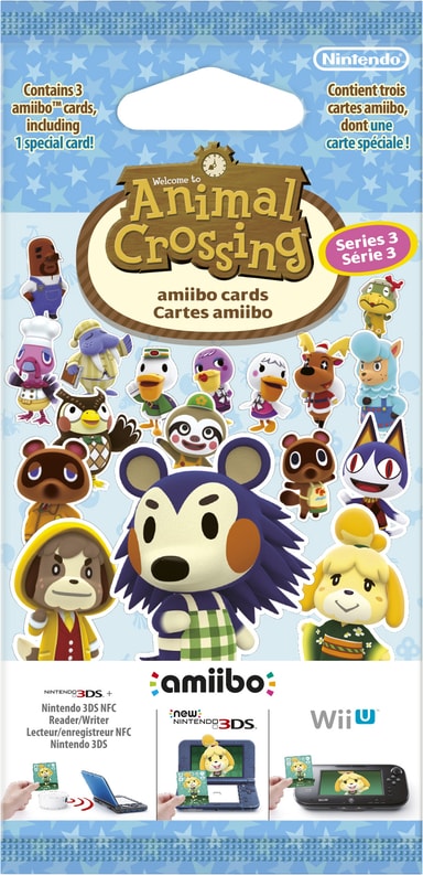 Animal Crossing amiibo-kort – Serie 3 – 3-pak – produktbillede