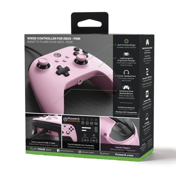 PowerA Kabelansluten Handkontroll - Rosa (Xbox X/S)