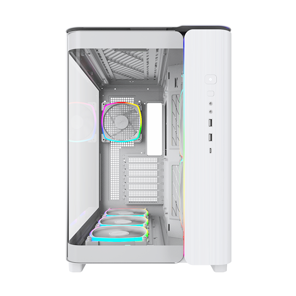 Montech King 95 Pro Hvid- curved glas