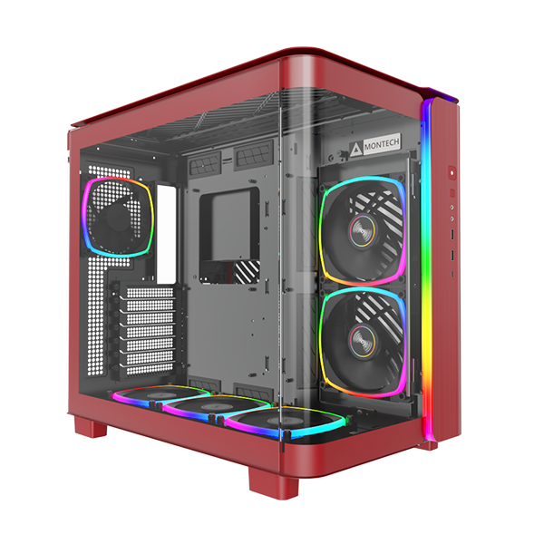 Montech King 95 Pro Rød- curved glas