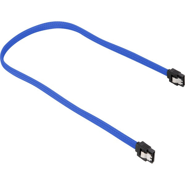 Sharkoon blåt SATA III datakabel, 30 cm, med to lige stik