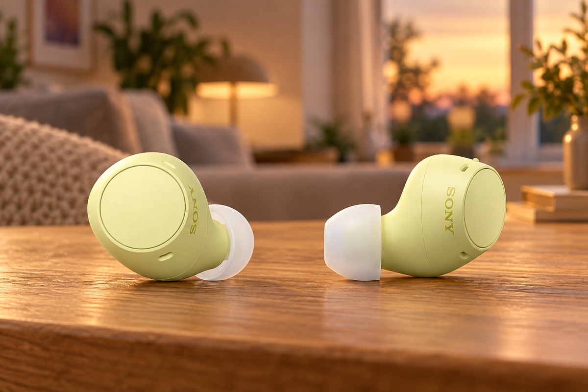 Sony WF-C510 – trådløse in-ear-øretelefoner – gul – stemningsbillede