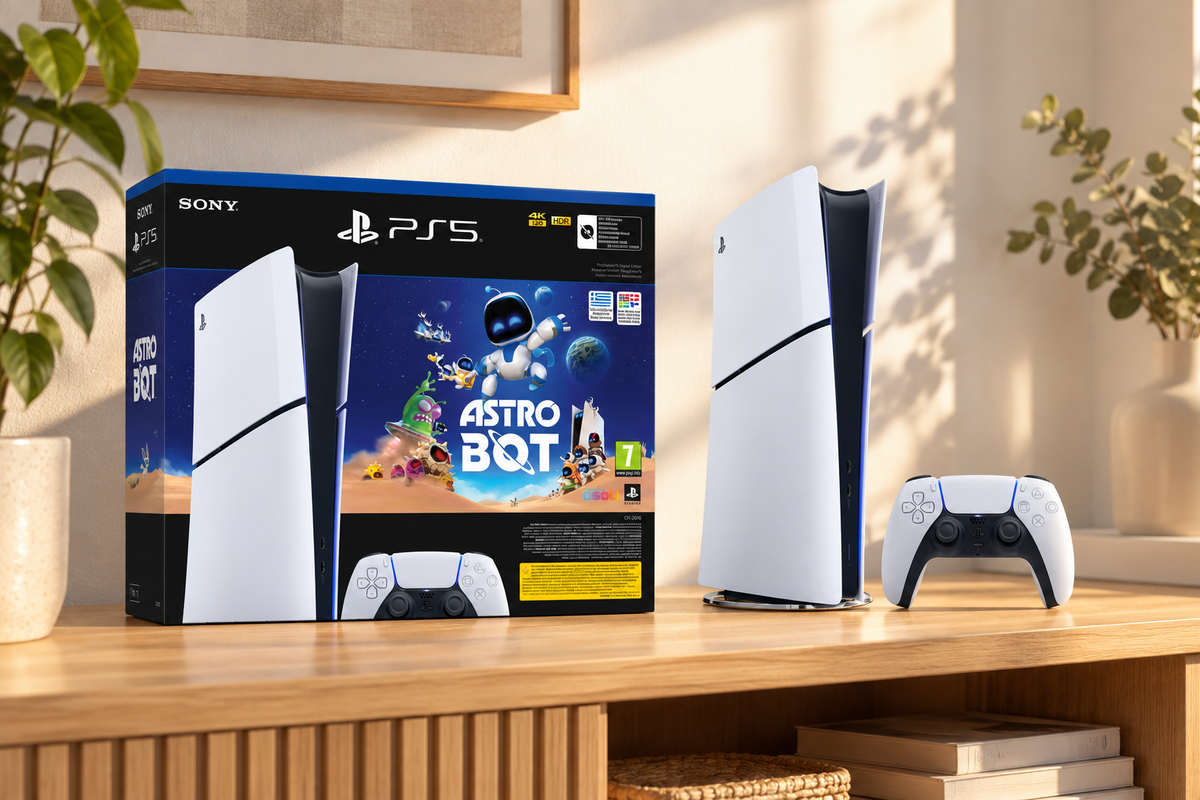 PlayStation 5 console – ASTRO BOT Bundle (Digital Edition) – stemningsbillede