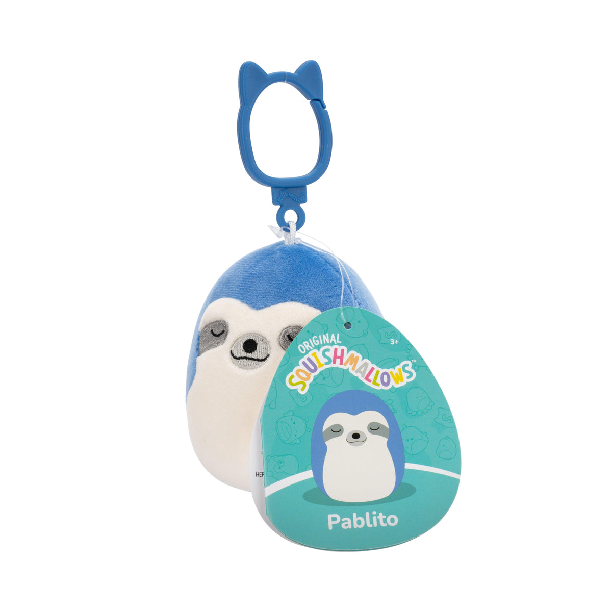 Squishmallows - 9 cm P22 Clip On - Pablito Blue Sloth Squishmallows
