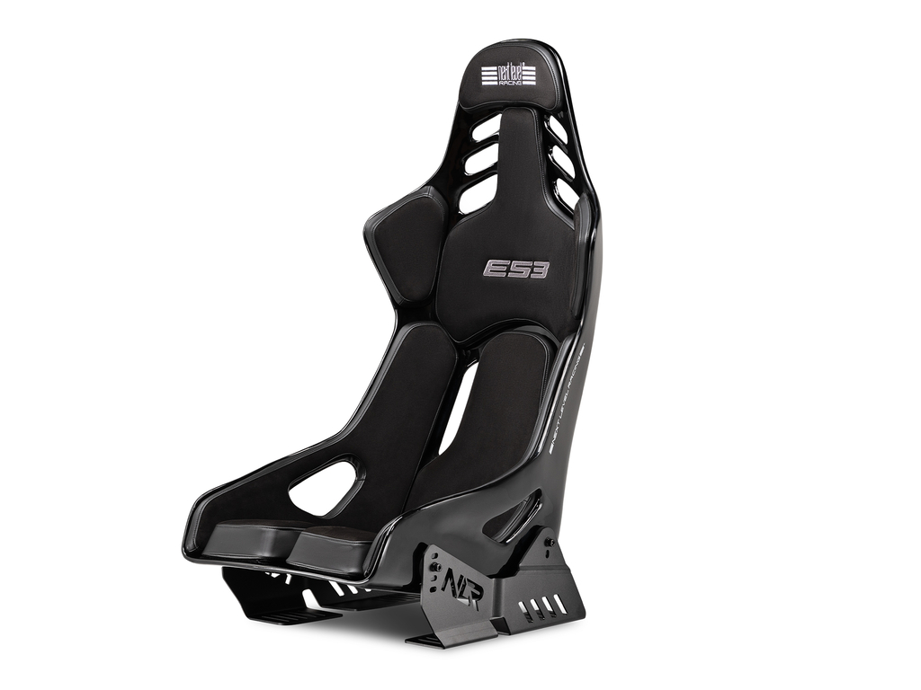 Next Level Racing ES3 Elite racersæde – Fibreglass Edition, sort – sæde og beslag