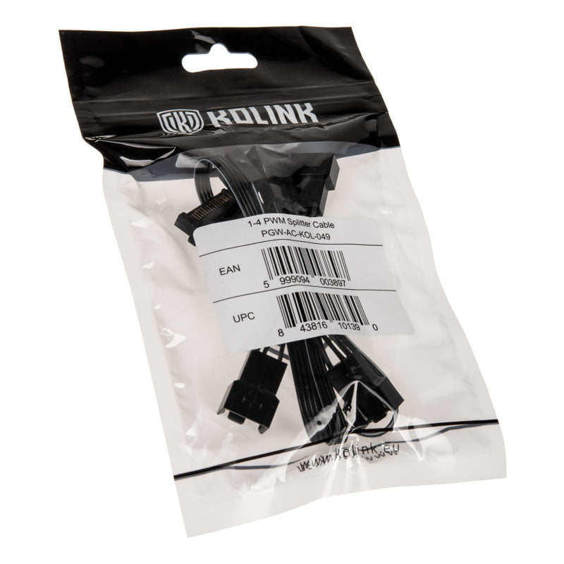 Kolink 1-4 fläkt PWM-splitterkabel