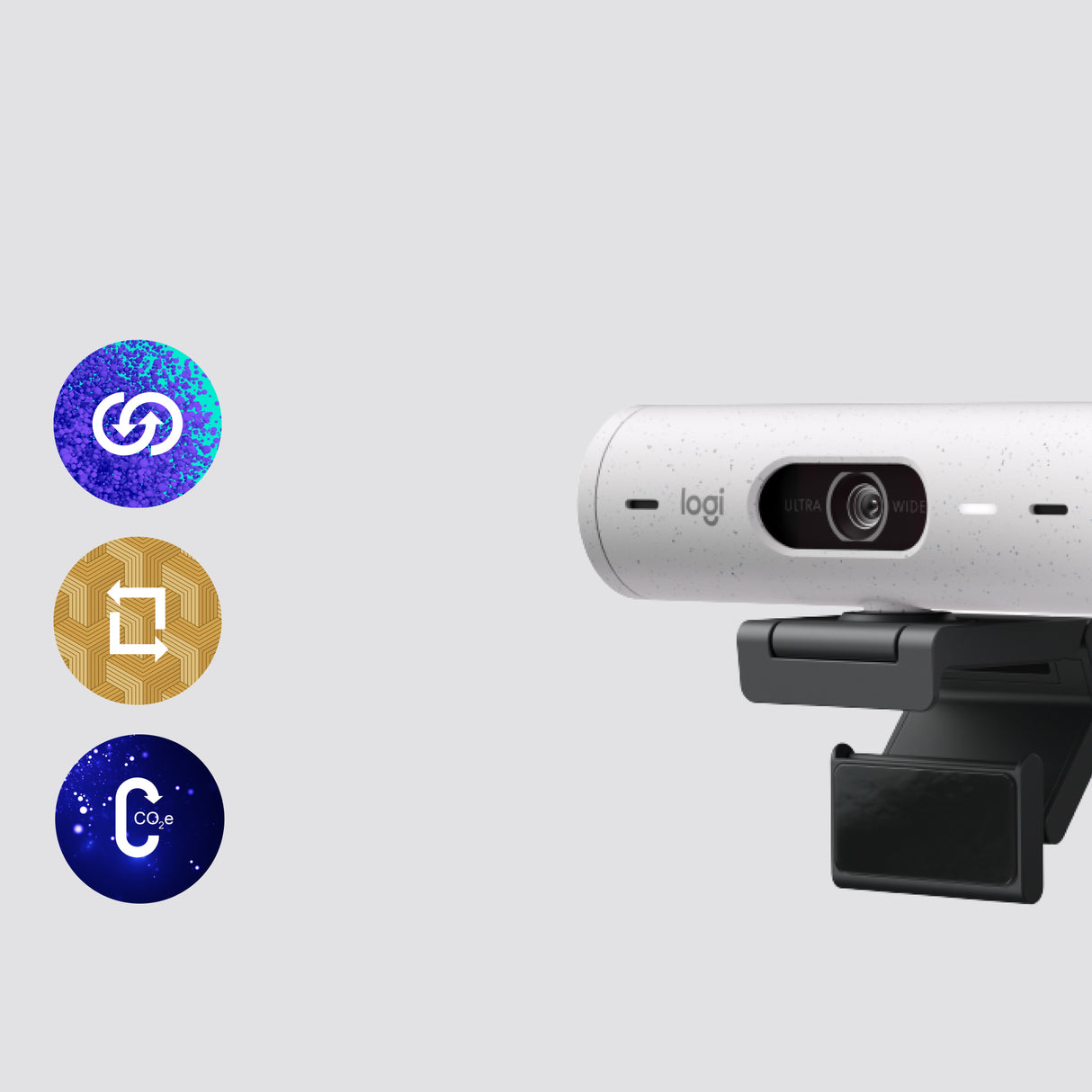 Logitech BRIO 500 1920 x 1080 webbkamera med gänga