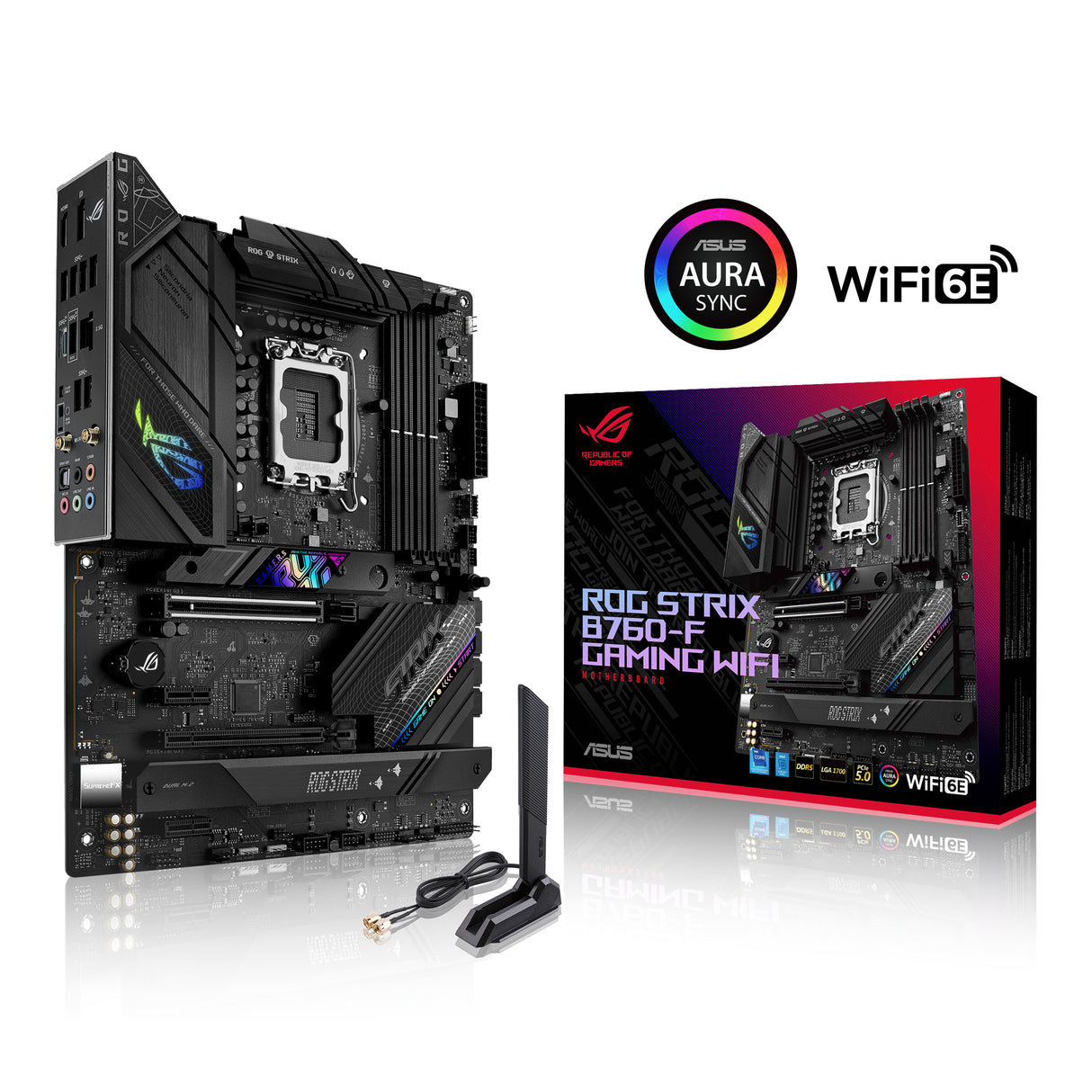 ASUS ROG STRIX B760-F GAMING WIFI (ATX, B760, LGA 1700, DDR5) - Bundkort