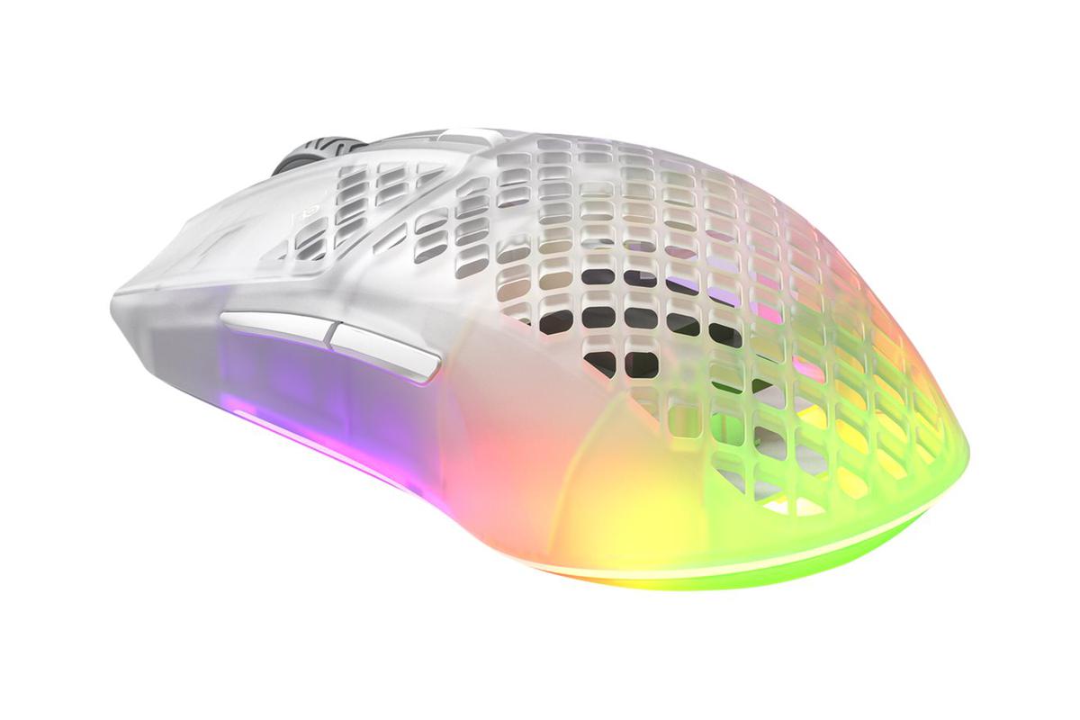 SteelSeries Aerox 3 Ghost White – Trådlösa
