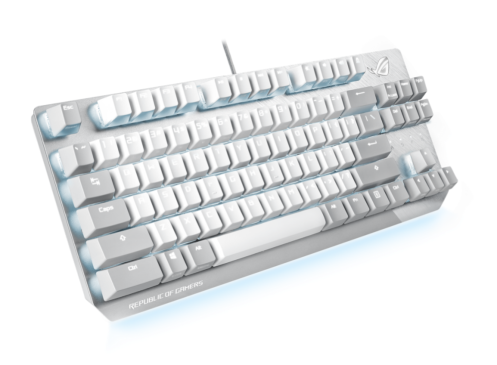 ASUS ROG Strix Scope NX TKL MOONLIGHT WHITE Edition Wired Gaming Keyboard (NX Red Switches)