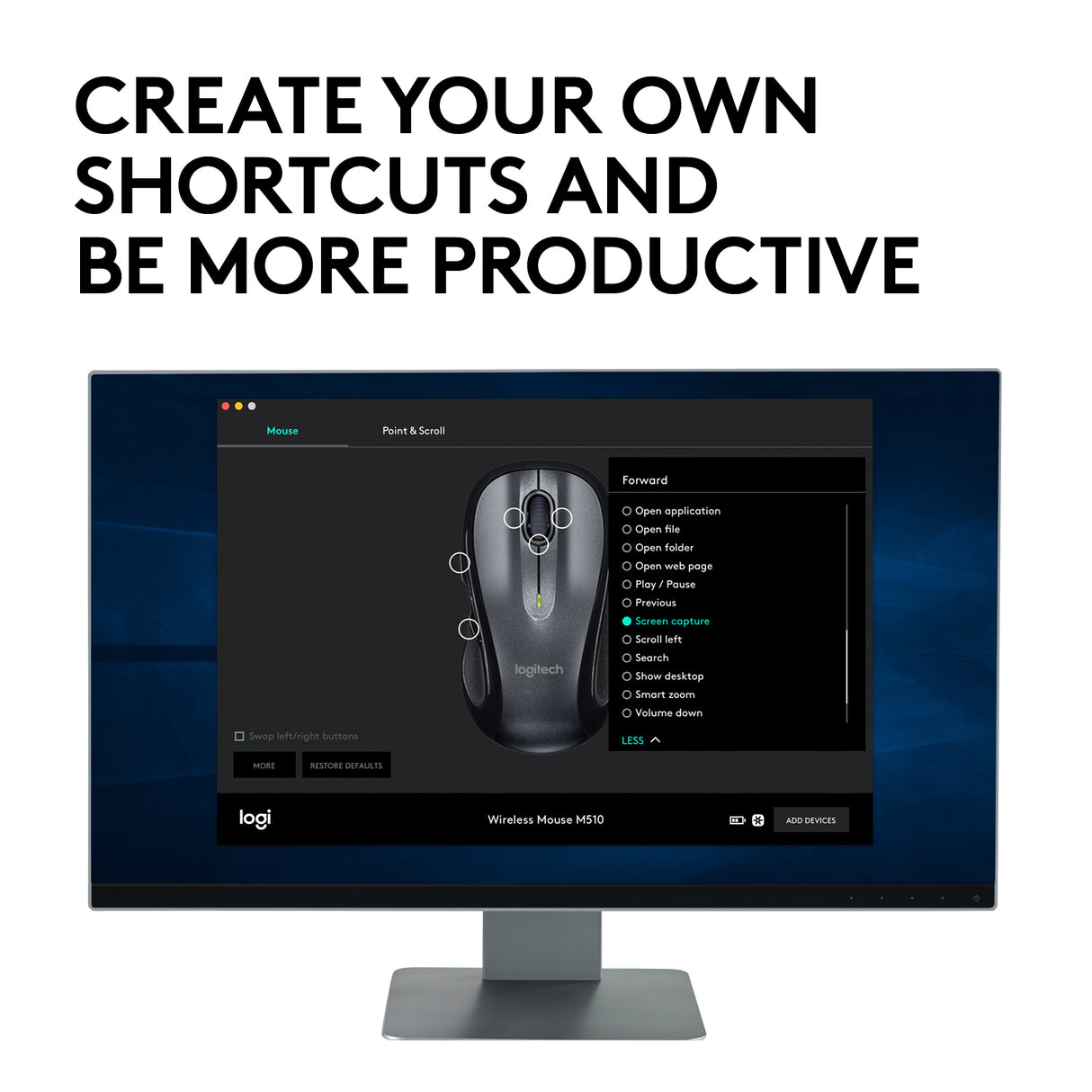 Logitech M510 Svart - Spelmus