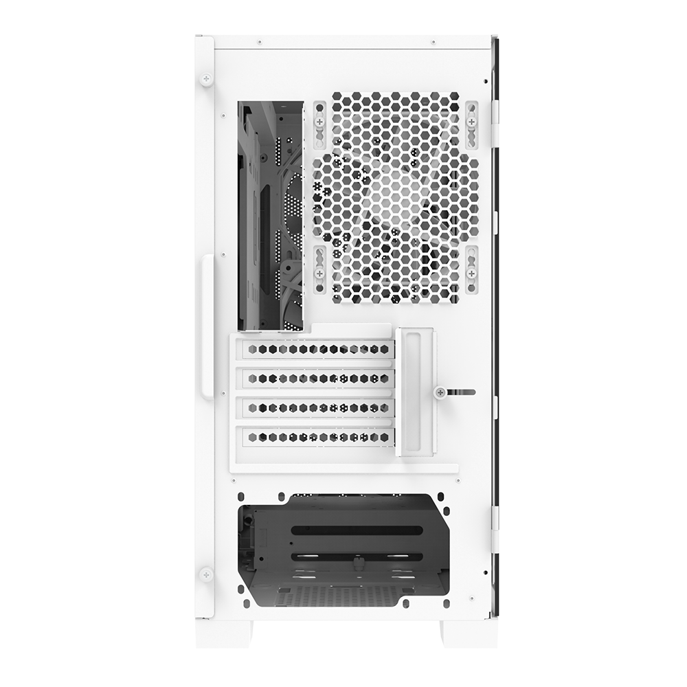 Montech Air 100 ARGB Vit - Micro ATX, härdat glas, 4x ARGB-fläktar ingår
