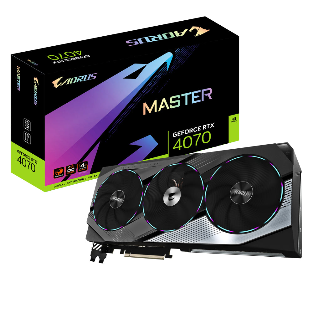 GIGABYTE RTX4070 AORUS MASTER 12GB GDDR6X HDMI 3xDP