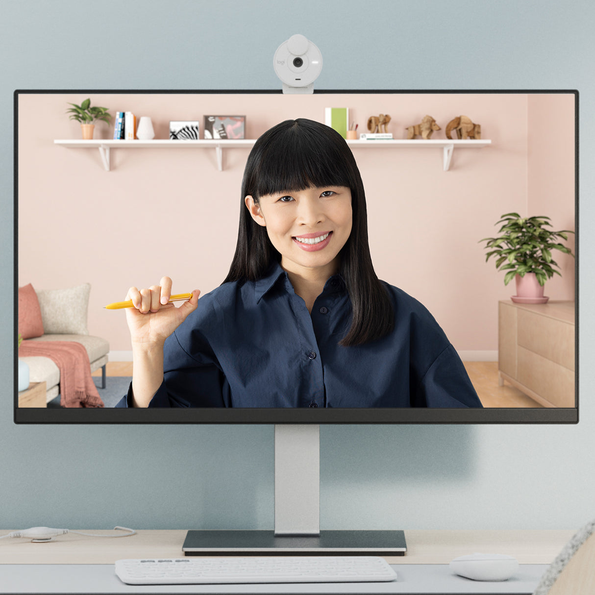 Logitech BRIO 300 1920 x 1080 webbkamera med gänga