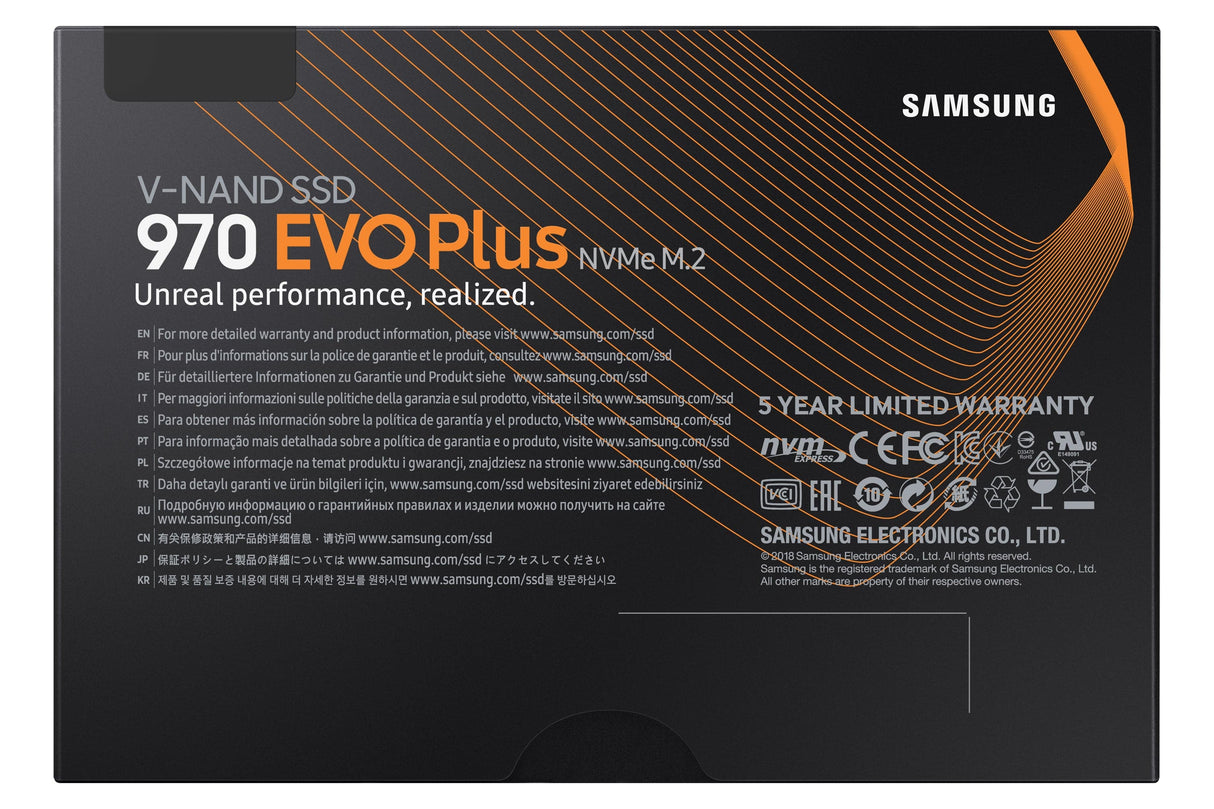 Samsung 970 EVO SSD MZ-V7S1T0BW 1TB M.2 PCI Express 3.0 x4 (NVMe) Samsung