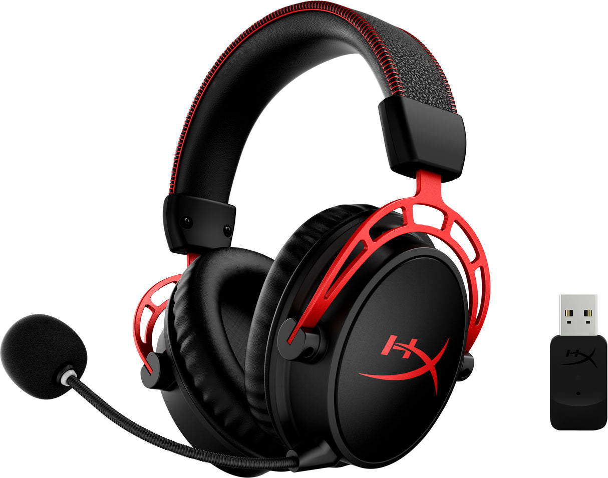 HyperX Cloud Alpha trådlöst headset svart rött