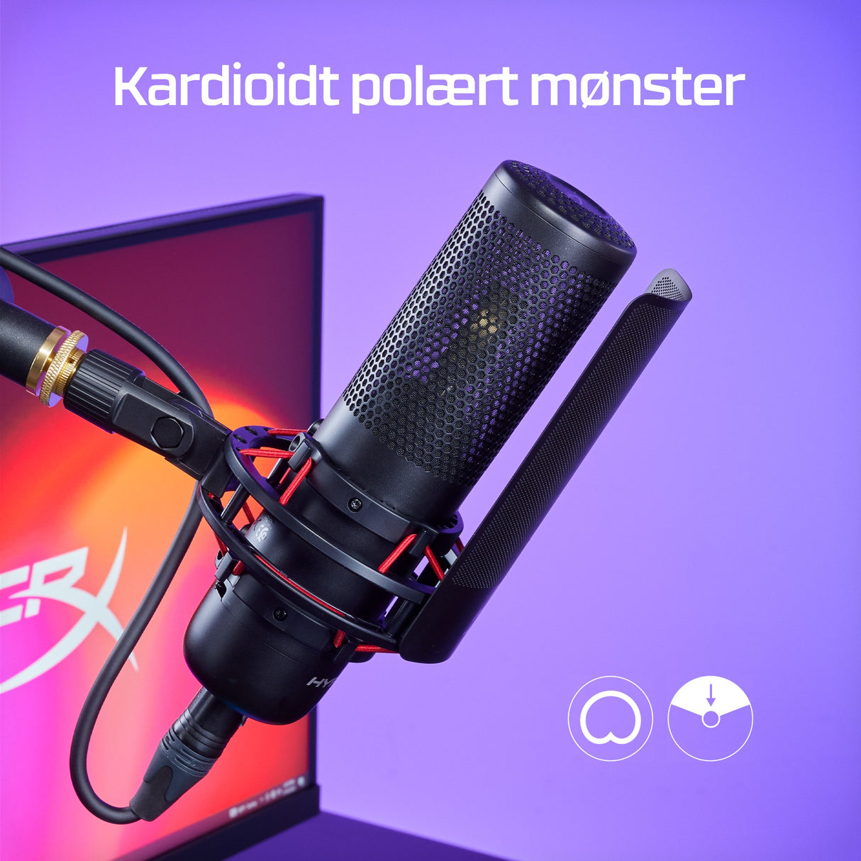 HyperX ProCast Mikrofon - Röd