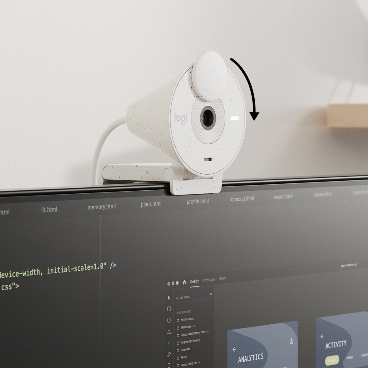 Logitech BRIO 300 1920 x 1080 webbkamera med gänga