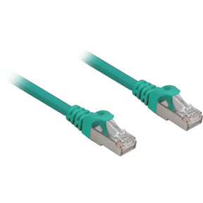 Grønt Sharkoon Cat.6a S/FTP netværkskabel med RJ45-stik