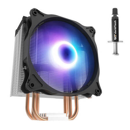 CPU Aktiv Kylning Darkflash Darkair LED (kylfläns + Fläkt 120x120) Svart