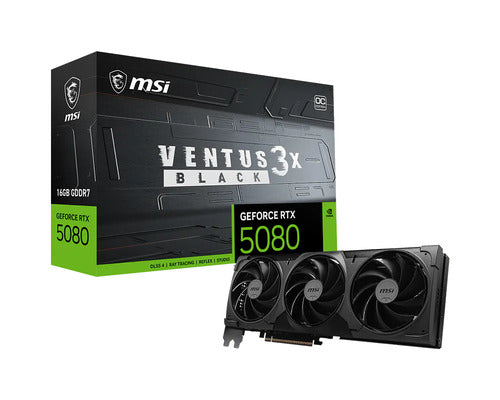MSI GeForce RTX 5080 VENTUS 3X OC BLACK – Sort