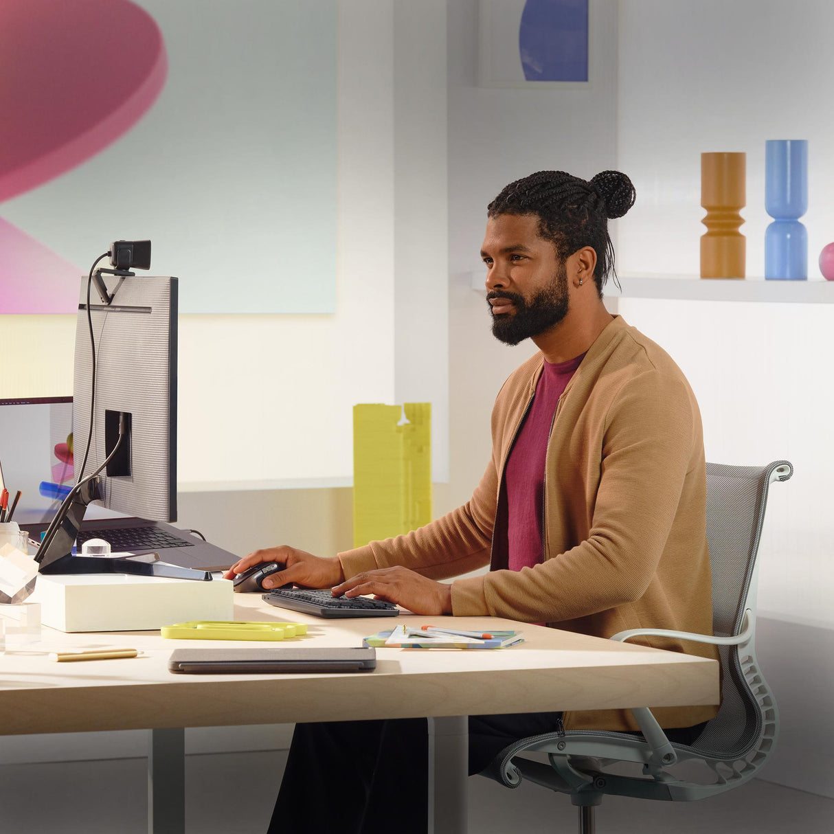 Logitech - MX Master 3S för Mac trådlös prestandamus - rymdgrå