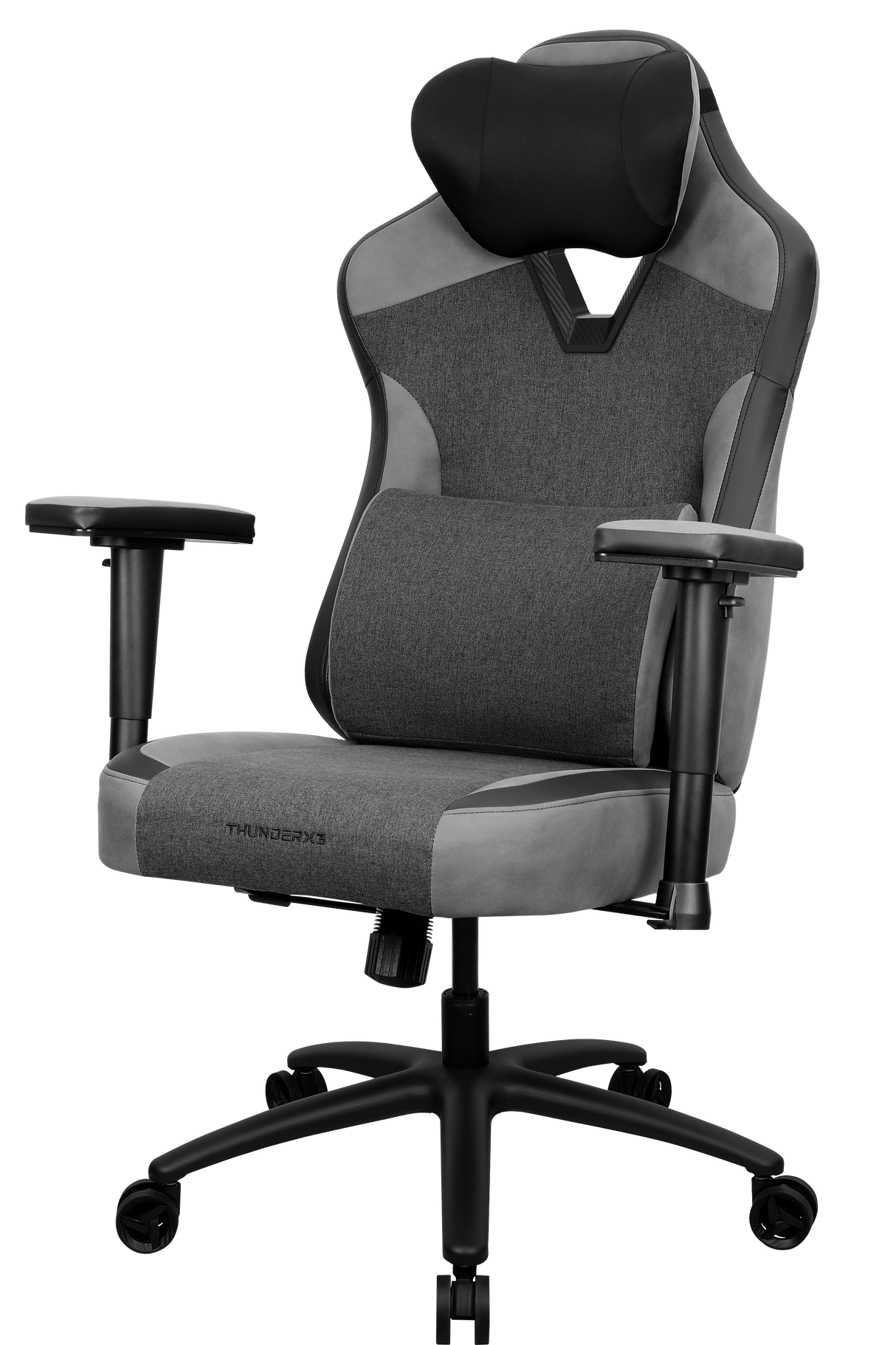 ThunderX3 EAZE Loft Svart - 125 Kg Max, Ergonomisk Träkudde Av Memory Foam, Nackstöd, 2d Armstöd