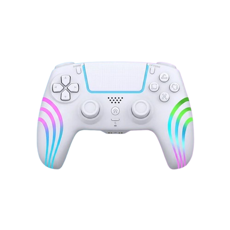 Deep Explorer Wave W RGB – hvid controller til PS5 – forside