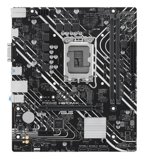 ASUS PRIME H610M-K – bundkort set ovenfra