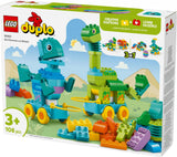 LEGO 10451 DUPLO Town Dinosaurs on Wheels 3-in-1 Set, Construction Toy LEGO
